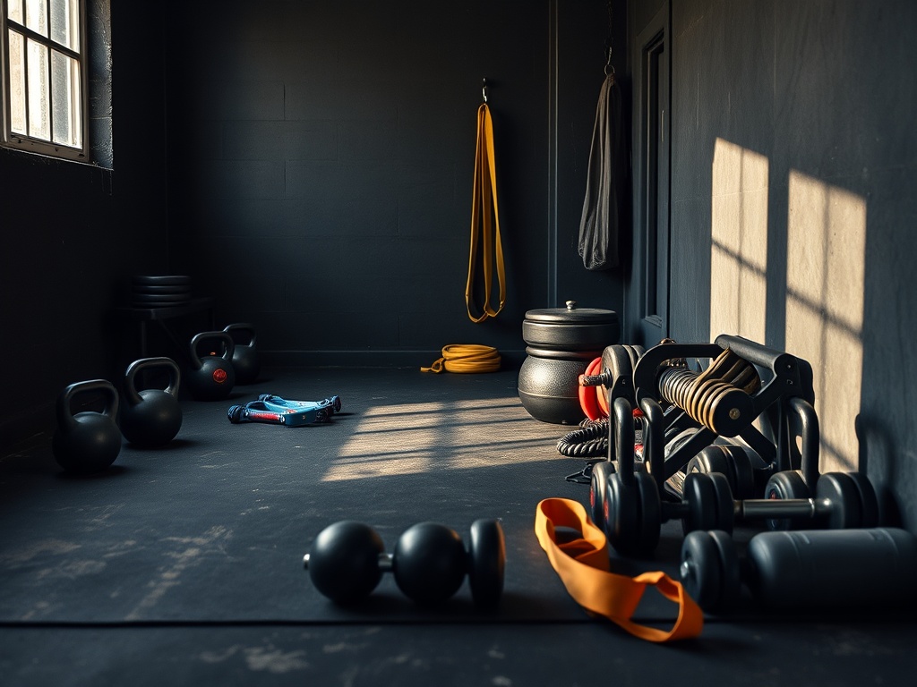 Hoek van een Nederlandse privé sportschool met functionele trainingsmaterialen en natuurlijk licht.